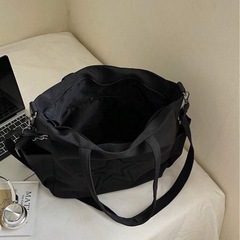 星柄ミニポーチ付き2way トートバッグ ブラックの画像