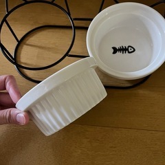 猫　食器　フードボウル　スタンドの画像
