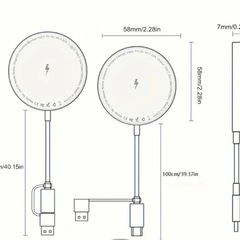 📱✨新品　iPhoneワイヤレス充電器　15W ブラック✨の画像