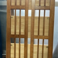 木製三段棚 折りたたみ シェルフ ラック　96cm x 60cm x 30cm  durable folding wooden rack shelf 3 tierの画像