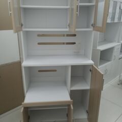 ★リユースのサカイ日立店★HJ8703  レンジボード ホワイト H180×D41×W90 クリーニング済み の画像