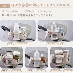 超便利！ベビーカー用ドリンクホルダーの画像