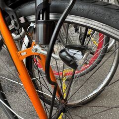 ★店頭にて試乗可★ J3355　【リユースのサカイ柏店】　軽快自転車　27インチ　6段変速　ダイナモライト　オレンジ　　簡易クリーニング済　 中古自転車 　流山市 中古自転車 松戸市 中古自転車 我孫子市 中古自転車 船橋市 中古自転車 守谷市 中古自転車 取手市 中古自転車の画像