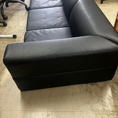 ロ2512-501 クッションフロアソファ 3分割 軽量 ブラック 中古の画像