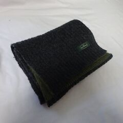 ( E-136 )マフラー スヌード ２つセット the Autumn SMOOTHY グレー オリーブグリーン チェック柄 フリンジ 中古の画像