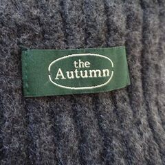 ( E-136 )マフラー スヌード ２つセット the Autumn SMOOTHY グレー オリーブグリーン チェック柄 フリンジ 中古の画像