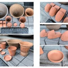 植木鉢、ワイヤーバスケット等まとめて　中古品の画像