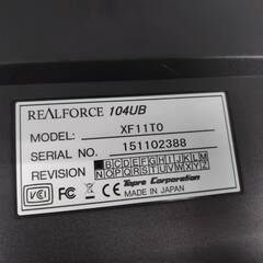 東プレ Topre REALFORCE 104UB/XF11T0/有線キーボードの画像