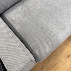 モデルルーム展示品　ソファ　ファブリックタイプ　コーデュロイ　グレーの画像