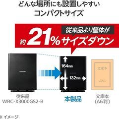 【期間限定・割引あり！】ELECOM Wi-Fi 6対応モデル コンパクトサイズ ギガビットルーター WRC-X3000GS3-Bの画像