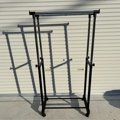 ハンガーラック ダブル キャスターつき 家具 インテリア 生活用品  mw0945の画像