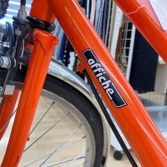 A-912【リユースのサカイ野々市店】ジモティ来店特価‼ 自転車 軽快車 ママチャリ 26インチ オレンジ クリーニング済みの画像