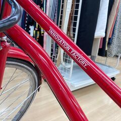 A-915【リユースのサカイ野々市店】ジモティ来店特価‼ 自転車 軽快車 イノベーションファクトリー 26インチ レッド クリーニング済みの画像
