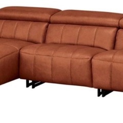 6 / 6 カウチソファ(LS05 革 SK)　ニトリ　使用期間1ヶ月ほどだが座面に座りあとの画像