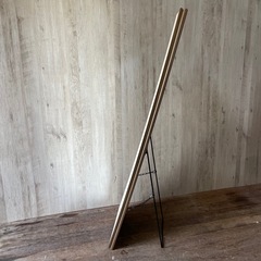 ②全身鏡 アンティークミラー 姿見 アンティーク調 スタンド付き ゴールドの画像