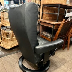 エコーネス ストレスレスチェア ウィング Sサイズ リクライニング チェア 1人用 ソファ 本革 総革 レザー ブラック 黒 コンパクト リラックス ノルウェー 1人掛け 一人用 一人掛け 1P 1p EKORNES ekornes Stressless Wing stressless wingの画像