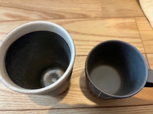 陶器のコップコーヒーカップなど2個セット (るり) 鳥取の食器《コップ
