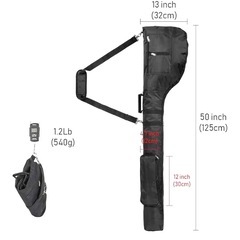ゴルフ折りたたみ式軽量キャリーバッグ➕ゼクシオ11純正ドライバーヘッドカバー　レディースXXIOの画像