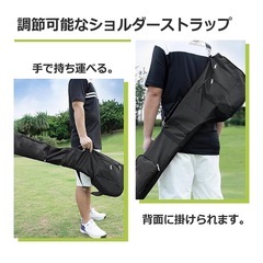 ゴルフ折りたたみ式軽量キャリーバッグ➕ゼクシオ11純正ドライバーヘッドカバー　レディースXXIOの画像