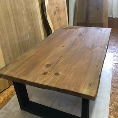 W150サイズ 一枚板ローテーブル ヴィンテージ仕上げ　 の画像