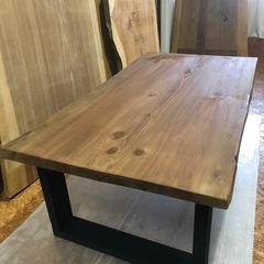W150サイズ 一枚板ローテーブル ヴィンテージ仕上げ　 の画像
