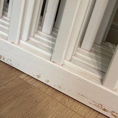 【中古】タンスのゲンベビーサークル白　の画像