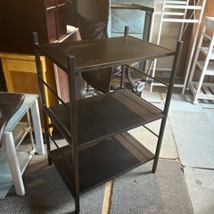 レンジ台　ラック　ブラックの画像