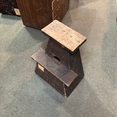 古い踏み台/植物を置いたり…【F01033】の画像