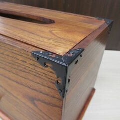 木製 ティッシュケース 引出し付き 幅28×奥行15×高さ15.5cm 中古 ティッシュボックス 苫小牧西店の画像