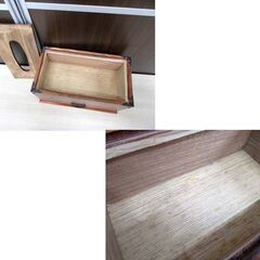 木製 ティッシュケース 引出し付き 幅28×奥行15×高さ15.5cm 中古 ティッシュボックス 苫小牧西店の画像