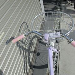 E746★9500円★整備済み 中古子供自転車 【24インチ 　パープル】の画像