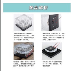 ソーラーライト 埋め込み式 ガーデンライト 太陽光　充電　４個セットの画像