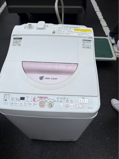SHARP（シャープ）電気洗濯乾燥機 6.0kg ES-TG60L-P動作確認済み 配送 