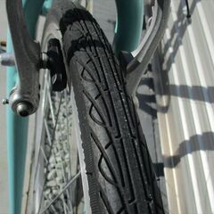 E752★18800円★整備済み クロスバイク中古自転車【アサヒ　ウィークエンドバイク　ライトグリーン　46㎝】の画像