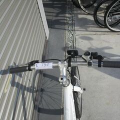 E754★　17800円★　ミニベロ中古自転車 【20インチ　ＦＯＲＫＳ２　白 　42㎝　アルミフレーム】の画像