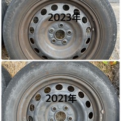 夏タイヤ+鉄ホイール付　175/65/R15、5穴の画像