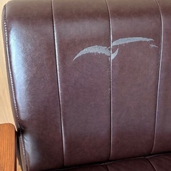 ニトリ 2人掛けソファ 合皮タイプ (ステイン2KD Nシールド DBR)の画像