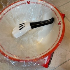 ディズニー ミッキーマウス ラーメンセット ラーメンどんぶり どんぶり レンゲ付きの画像