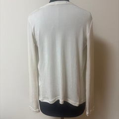 ルーニィ　定番ベアフライスカーディガン アイボリーホワイト長袖の画像