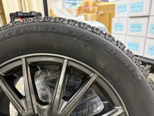 アルミホイール付スタッドレス】ブリヂストン ICE PARTNER2 165/65R14 4本セット