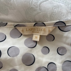 LAPIS LUCE per BEAMS 水玉模様リボン付き五分袖ブラウスの画像