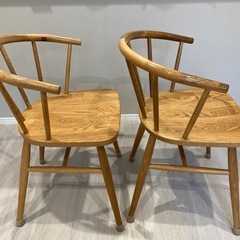 【無印良品】オーク材ダイニング5点セット（テーブル150cm＋チェア4脚）直接引取歓迎◎の画像