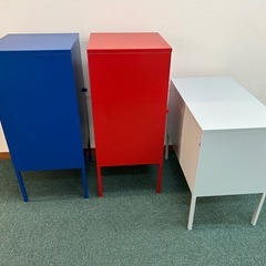 美品　カラー収納BOX 金属製　家具　インテリア　オフィス用品の画像