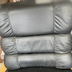 ソファー、2人用、黒色の画像