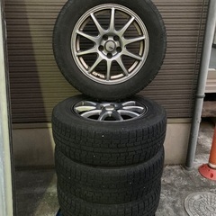 No.188スタッドレスタイヤ195/65/15   5H PCD100 アルミホイール付4本セットの画像