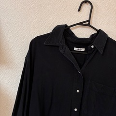 UNIQLOユニクロ　長袖シャツワンピース　Mサイズの画像
