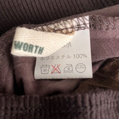 ゴムウエスト　パッチワーク風プリーツ 秋スカートの画像