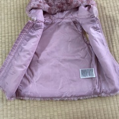 【90】着用1回のみ H&M ファーベスト  ピンク ヒョウ柄の画像