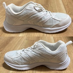 【ほぼ新品】SPALDING スポーツシューズ 26.5cm 白｜室内1時間のみ使用の画像