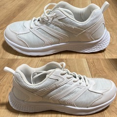 【ほぼ新品】SPALDING スポーツシューズ 26.5cm 白｜室内1時間のみ使用の画像